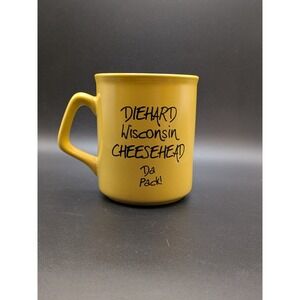 Diehard Wisconsin Cheesehead Da Pack Ultimate Green Bay Packers Fan Yellow Mug